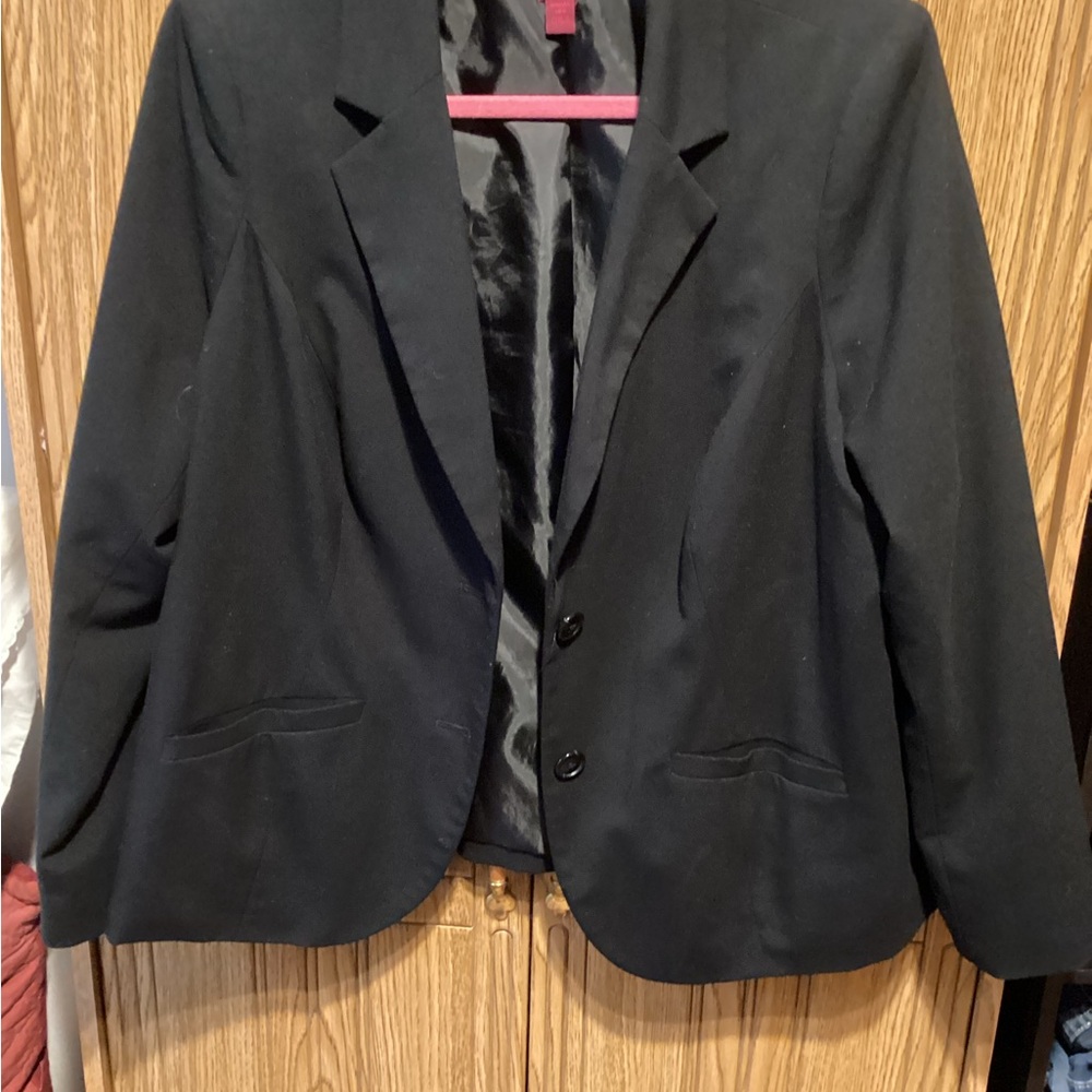 212 Collection Black Blazer Elegant Suit Jacket